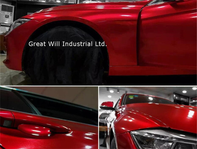 Gloss Lipstick Red Like Gloss Metallic Vinyl Wrap Roll For Car Vinyl Wrap  Film Gloss Candy